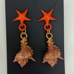 Pendientes de conchas marinas